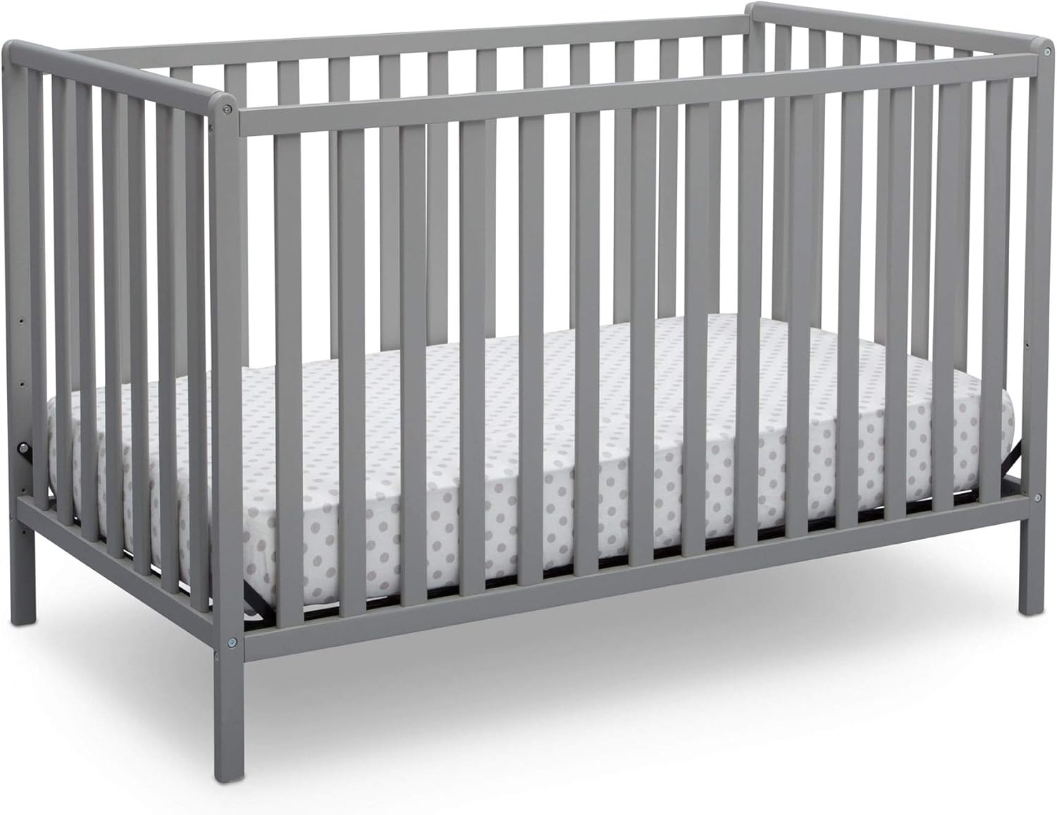 Delta Heartland 4-in-1-Kinderbett, ausziehbar, Greenguard Gold-zertifiziert, Grau