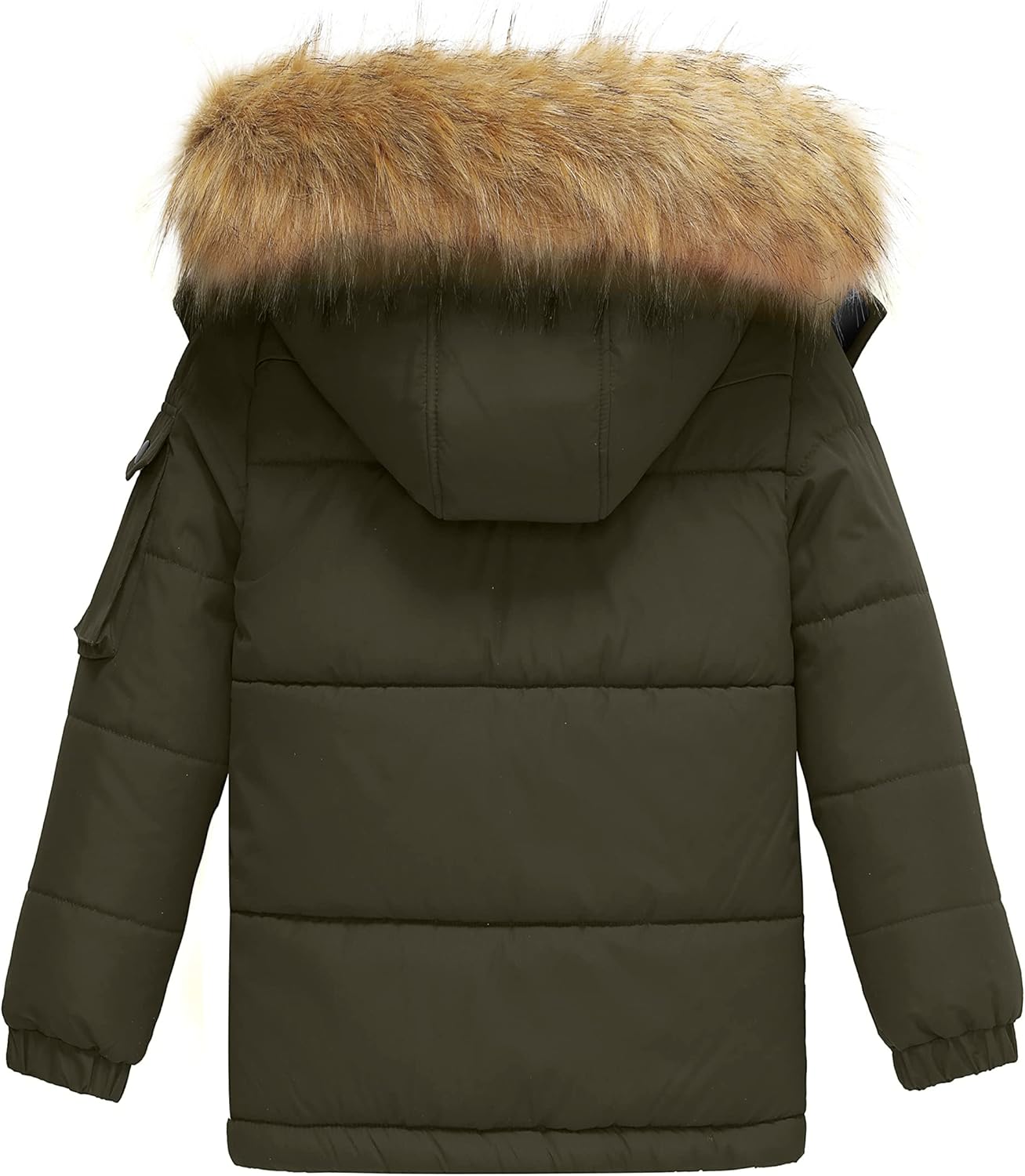 Wantdo Boys Warm Winter Coat Waterproof Thicken Puffer Jacket with Removable Fur Hood