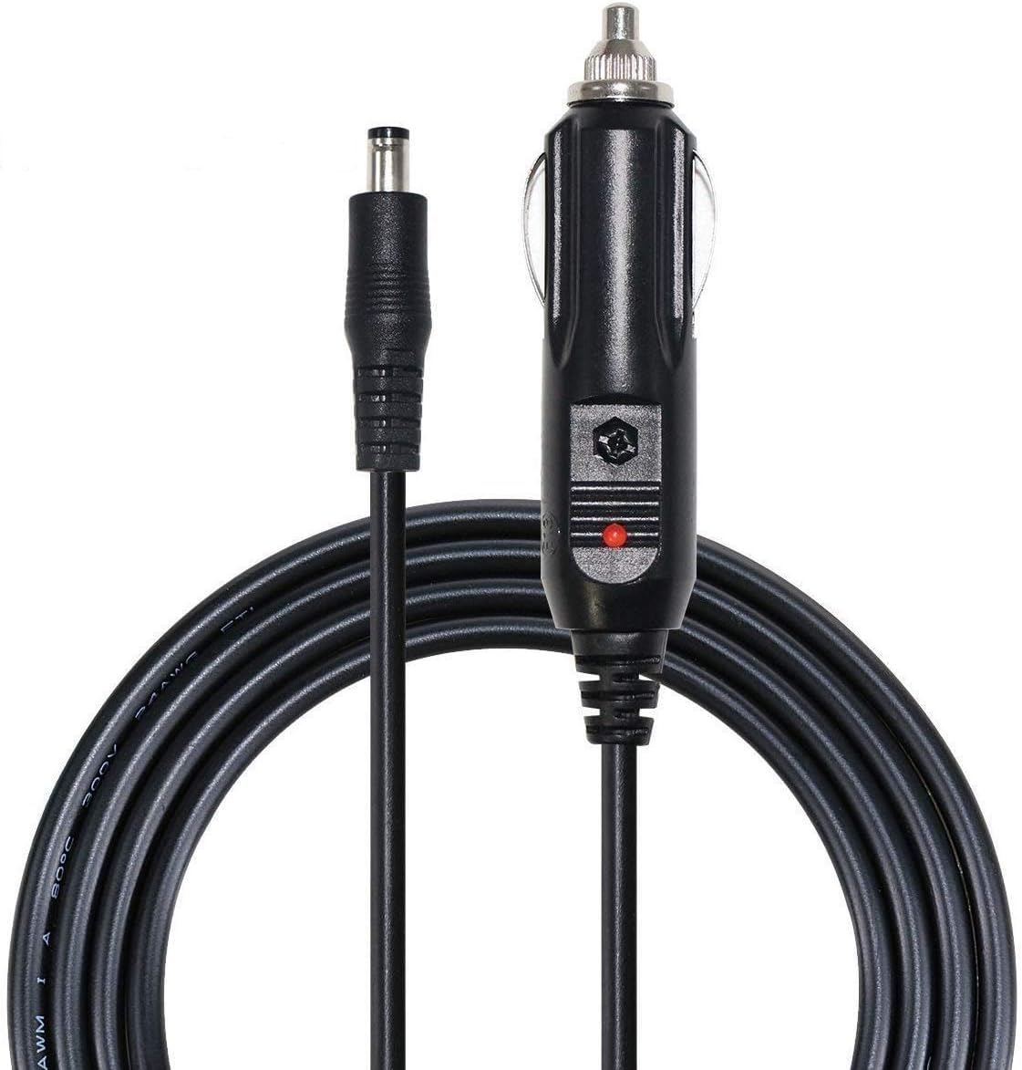 SPARKING DC 5.5 x 2.1mm Car Charger Power Supply Cord - 12v -24v 4FT Cigarette Lighter Male Plug to DC Connector 5.5 x 2.1mm Cable · v2