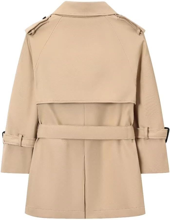 BINPAW Boys Waterproof British Belted Trench Coat, 4-14 Years