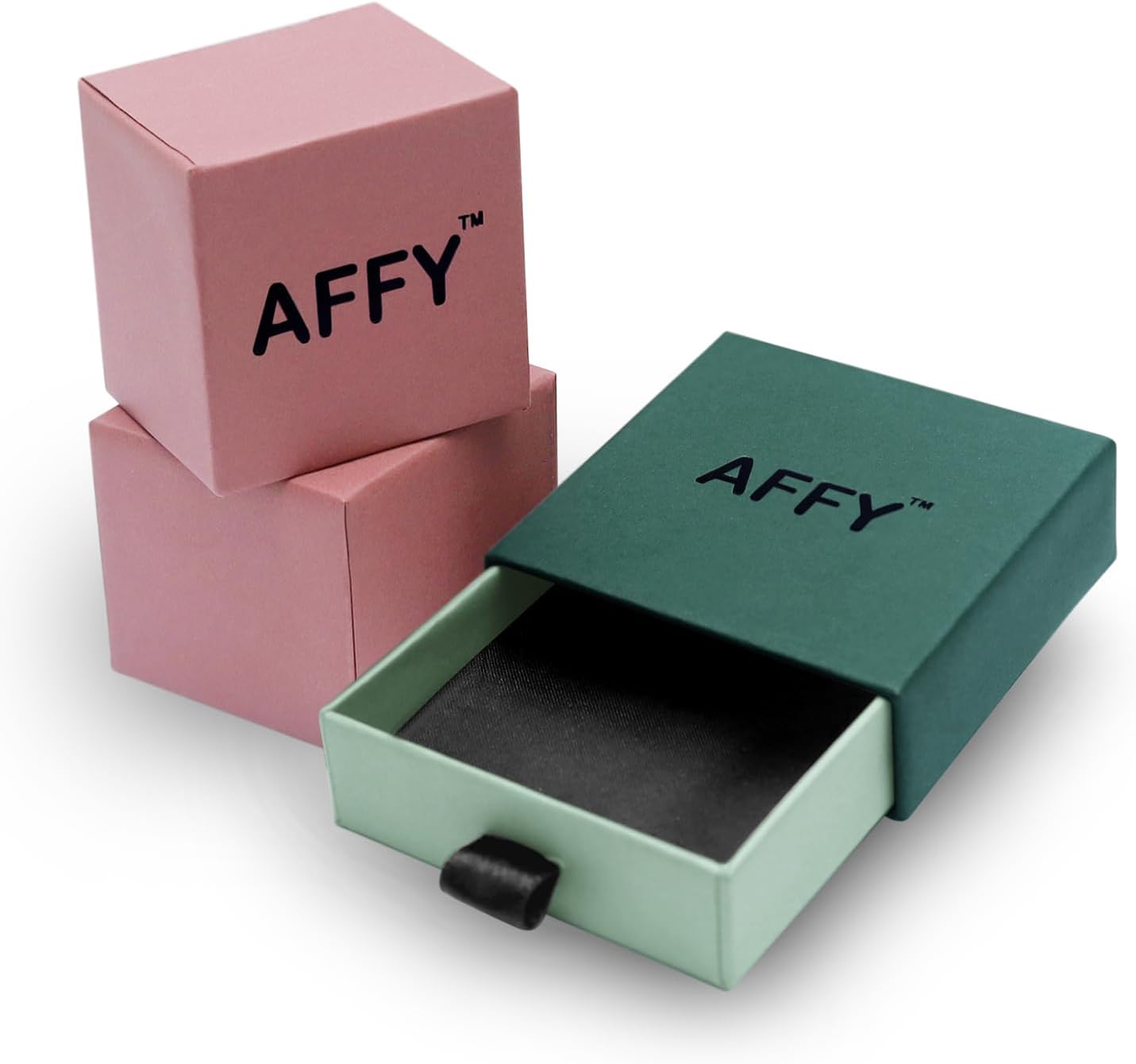 AFFY Kalp Kolye Kolye | 3 Taşlı 1/4cttw Doğal Pırlanta, Moissanite Laboratuvarda Yetiştirilmiş Pırlanta | 14 Ayar Altın Üzerinde Gümüş (0.25 Ct), Kadınlar İçin Ücretsiz 18 Zincirli, Ona Hediye