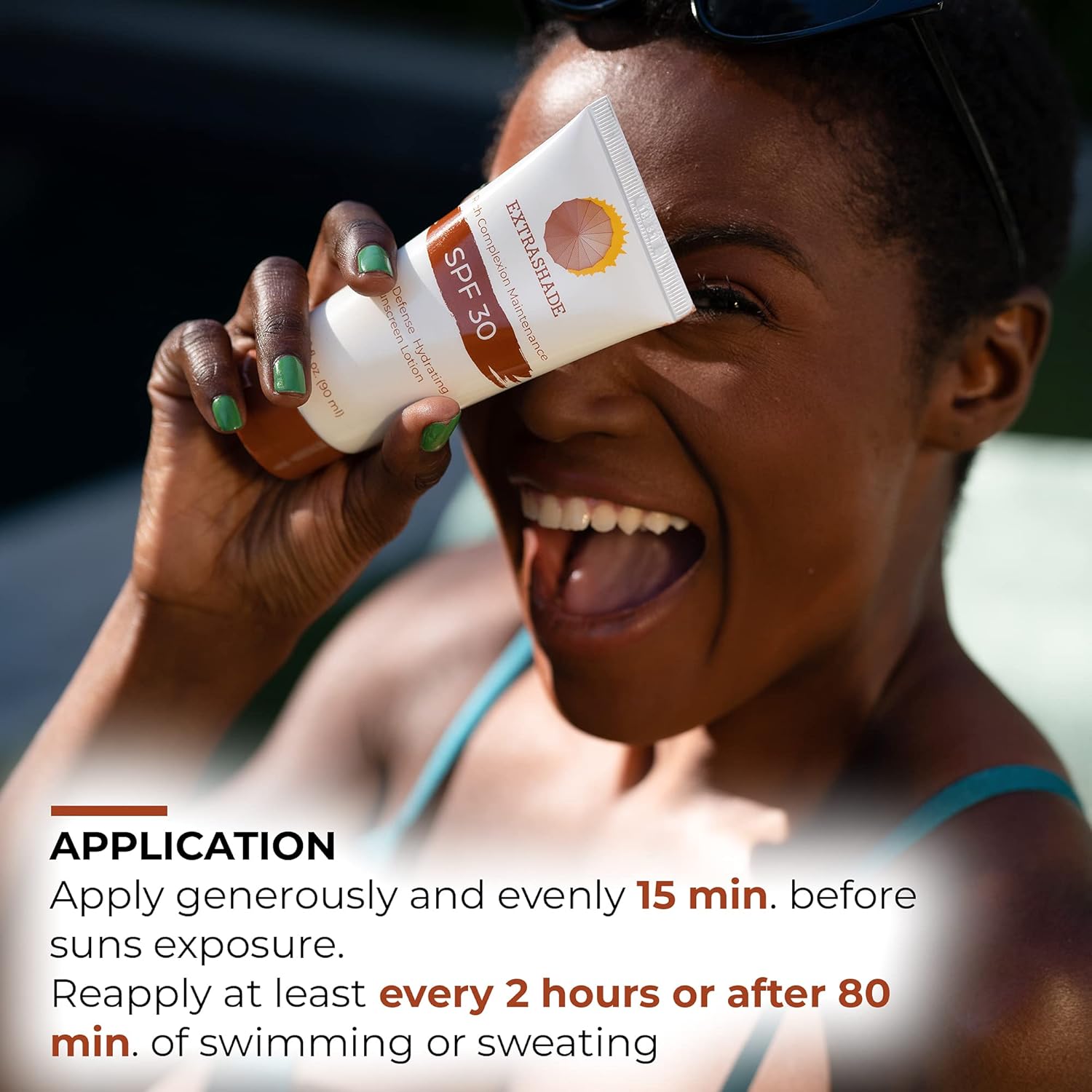 Premium Hydro Boost Black People Sunscreen for Melanin Rich, Dark, and Black skin, No White Cast, Non Greasy, Oil Free, Broad Spectrum UVA/UVB SPF 30, Daily Sun Protection (3 FL Oz) · v2