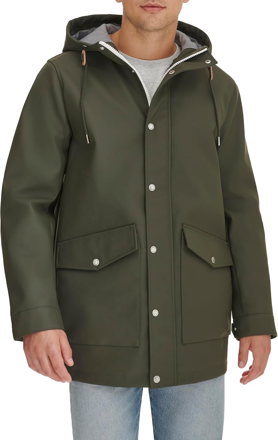 Levis Men's Rubberized Rain Parka Jacket · v2