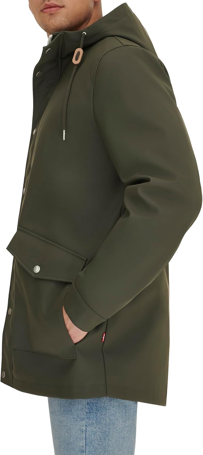 Levis Men's Rubberized Rain Parka Jacket · v2