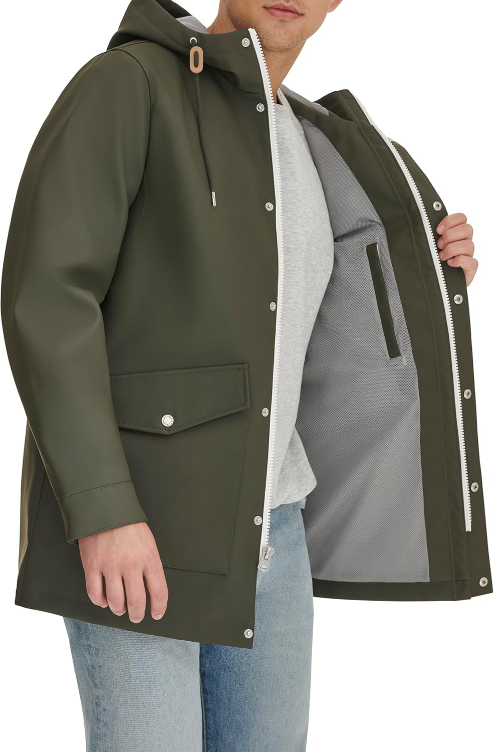 Levis Men's Rubberized Rain Parka Jacket · v2