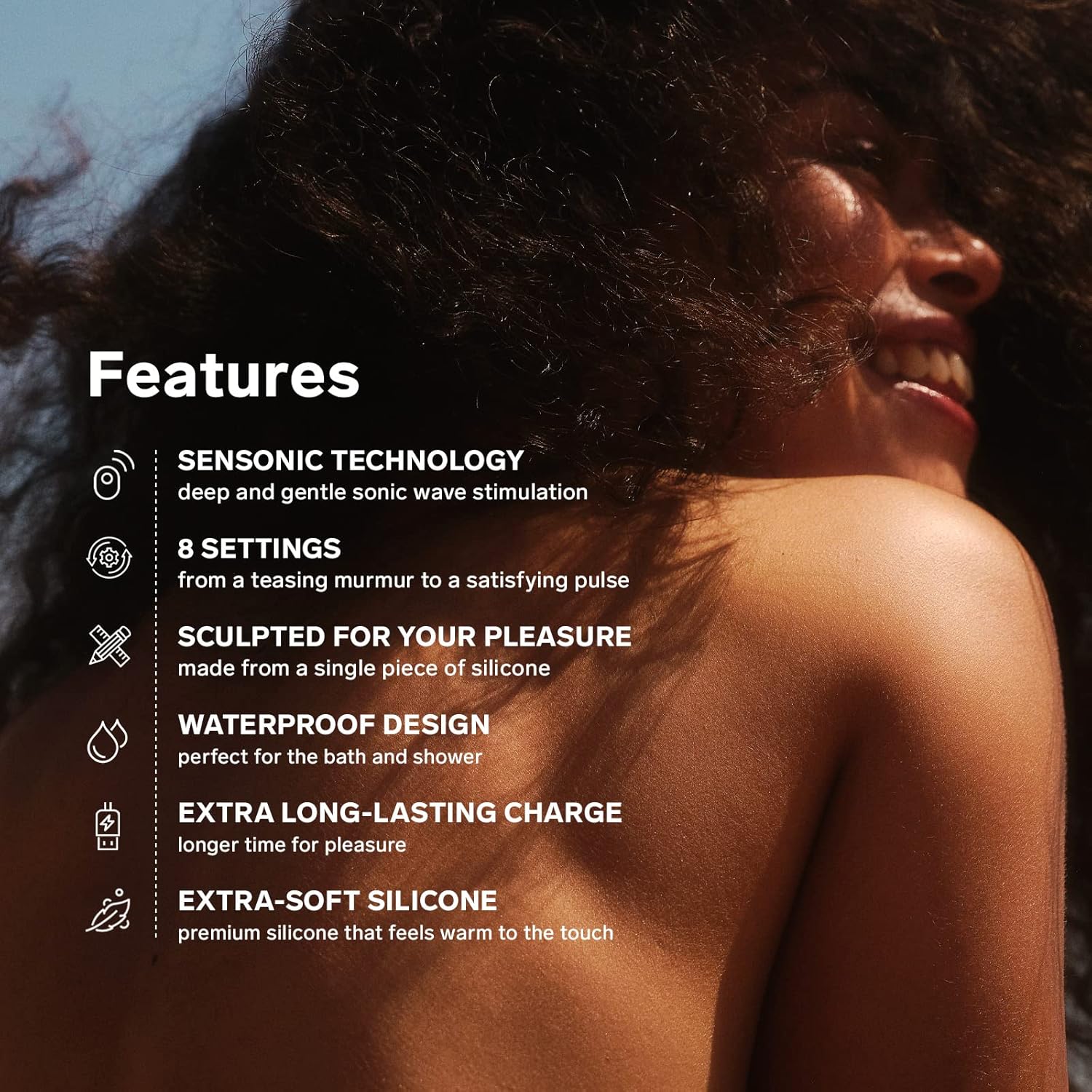 LELO SONA เครื่องนวดไฟฟ้าแบบโซนิค ของเล่นทางเพศสำหรับผู้หญิง เครื่องดูดคลิตอริสแบบกันน้ำ เครื่องสั่นแบบชาร์จไฟได้สำหรับผู้หญิง เครื่องสั่นแบบดูด ของเล่นเพื่อความสุขของผู้หญิง เครื่องสั่นของเล่นทางเพศสำหรับผู้ใหญ่ สีดำ