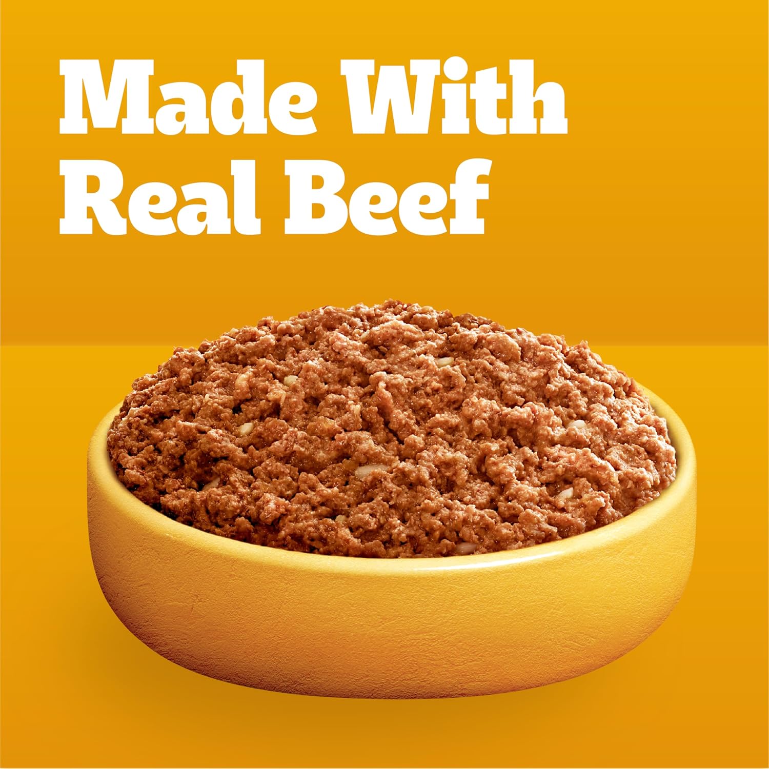 PEDIGREE CHOPPED GROUND DINNER Adult Soft Wet Dog Food, Beef, Bacon  Cheese Flavors, 3.5 oz Pouches, 16 Pack