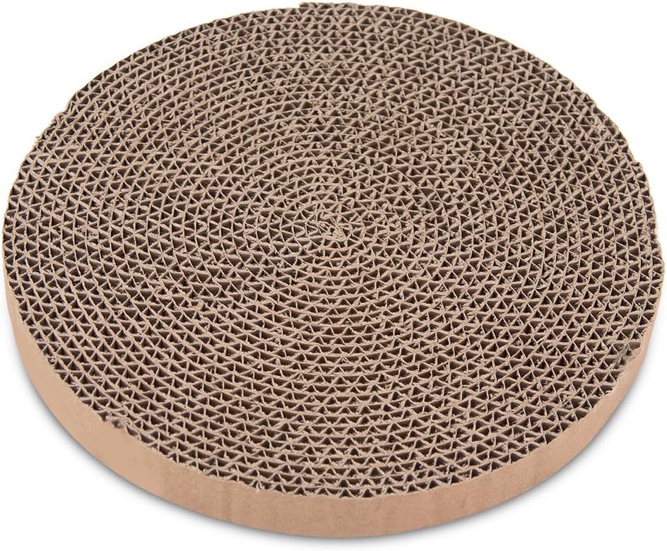 Best Pet Supplies Scratch and Spin Cat Scratcher Replacement Pads for Active Play, Natural Recycled Corrugated Cardboard, Supports Pet Behaviors, Relieves Stress - 5 Count · v4