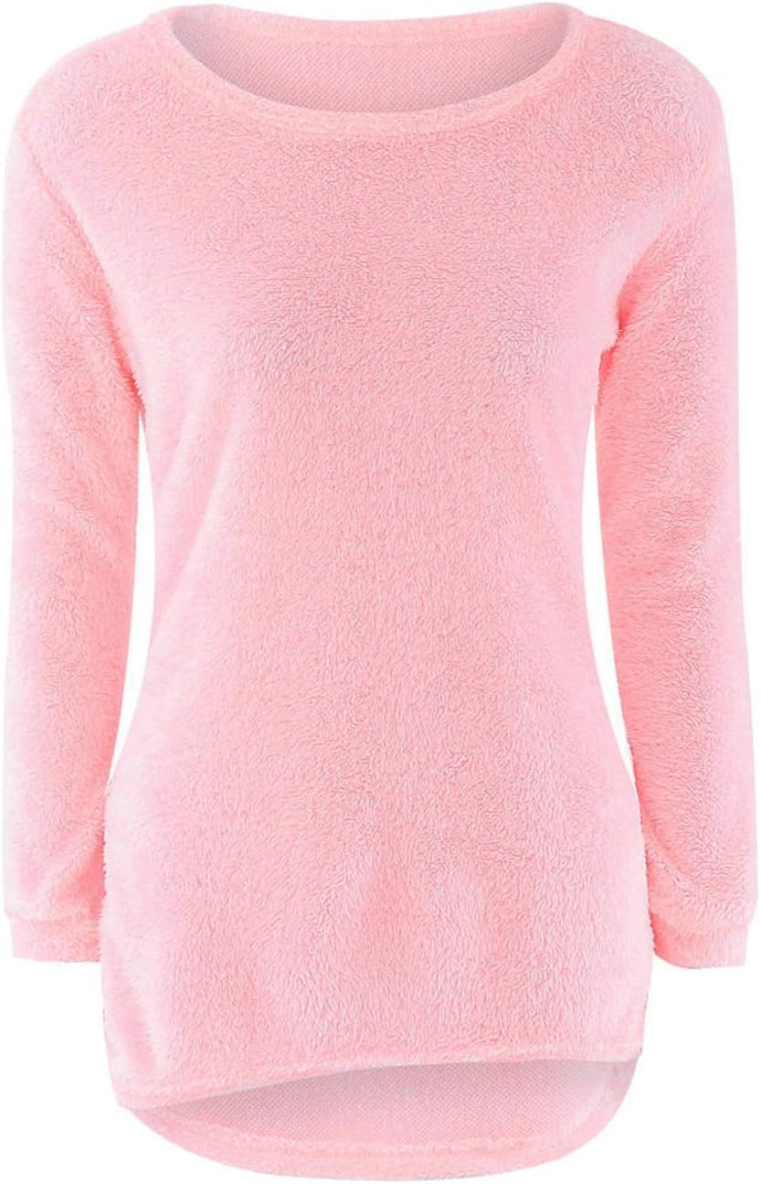 Pullover a maniche lunghe da donna alla moda LemonGirl Maglione morbido e morbido