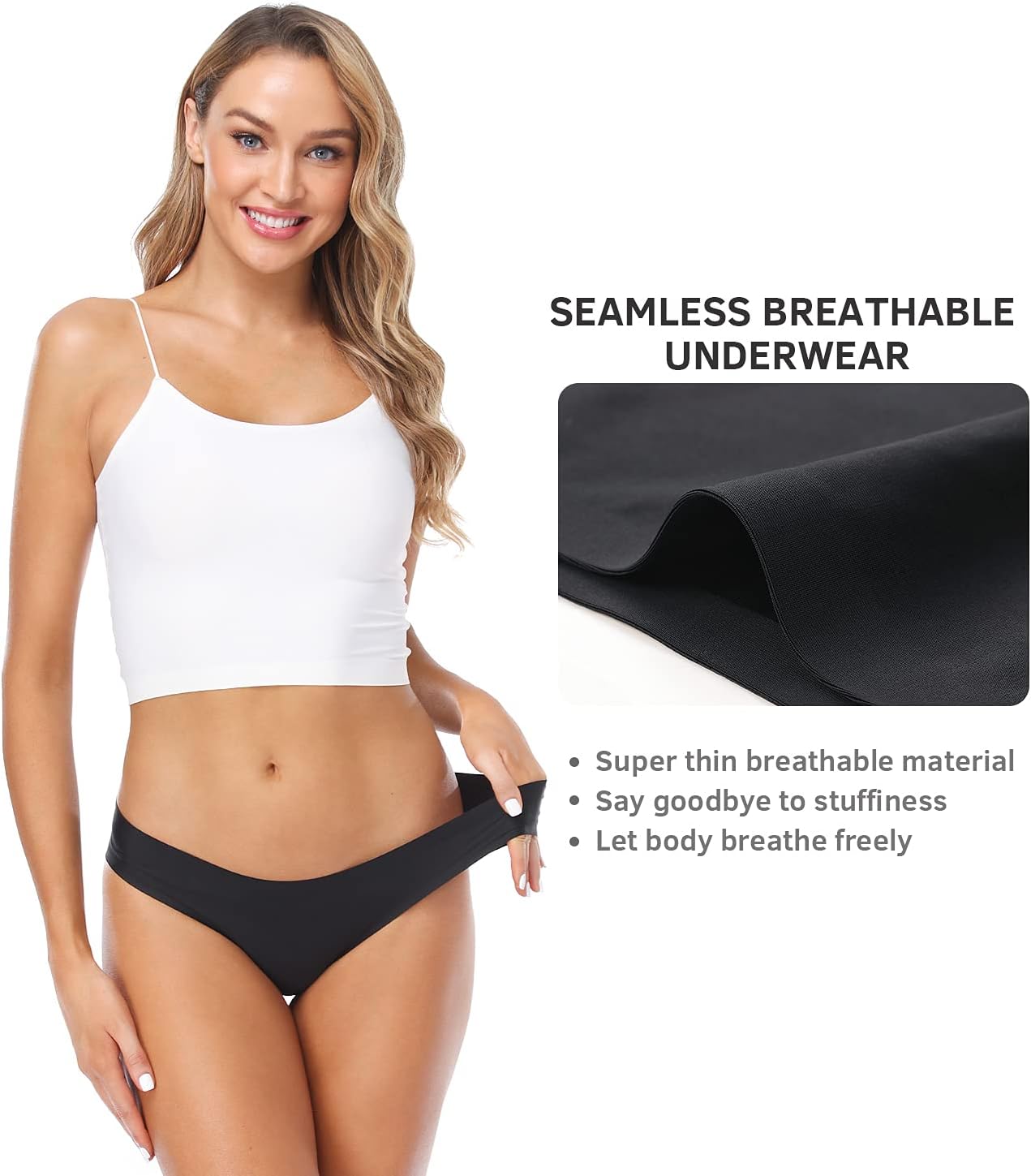 Wealurre Seamless Underwear Unsichtbarer Bikini No Show aus Nylonspandex für Damen