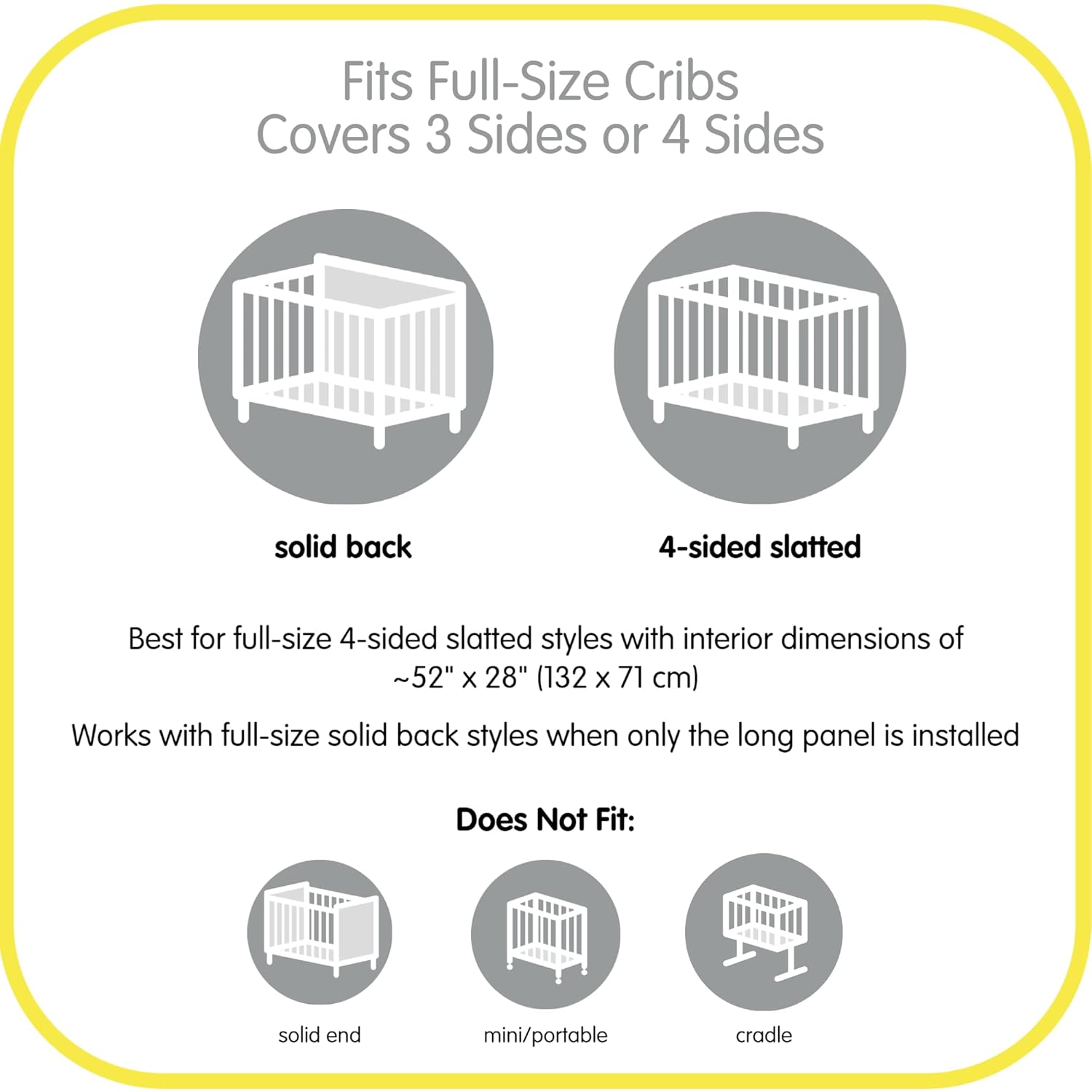 BreathableBaby Breathable Mesh Liner for Full-Size Cribs, Classic 3mm Mesh, Gray Seersucker (Size 4FS Covers 3 or 4 Sides)