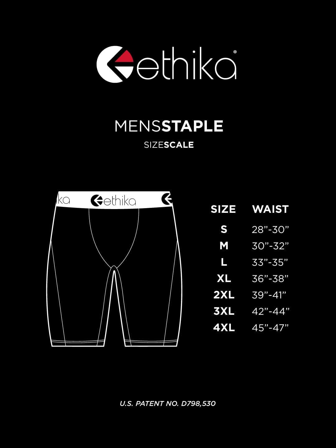 Ethika Mens Staple Boxer Brief | *Solids* Black Roz