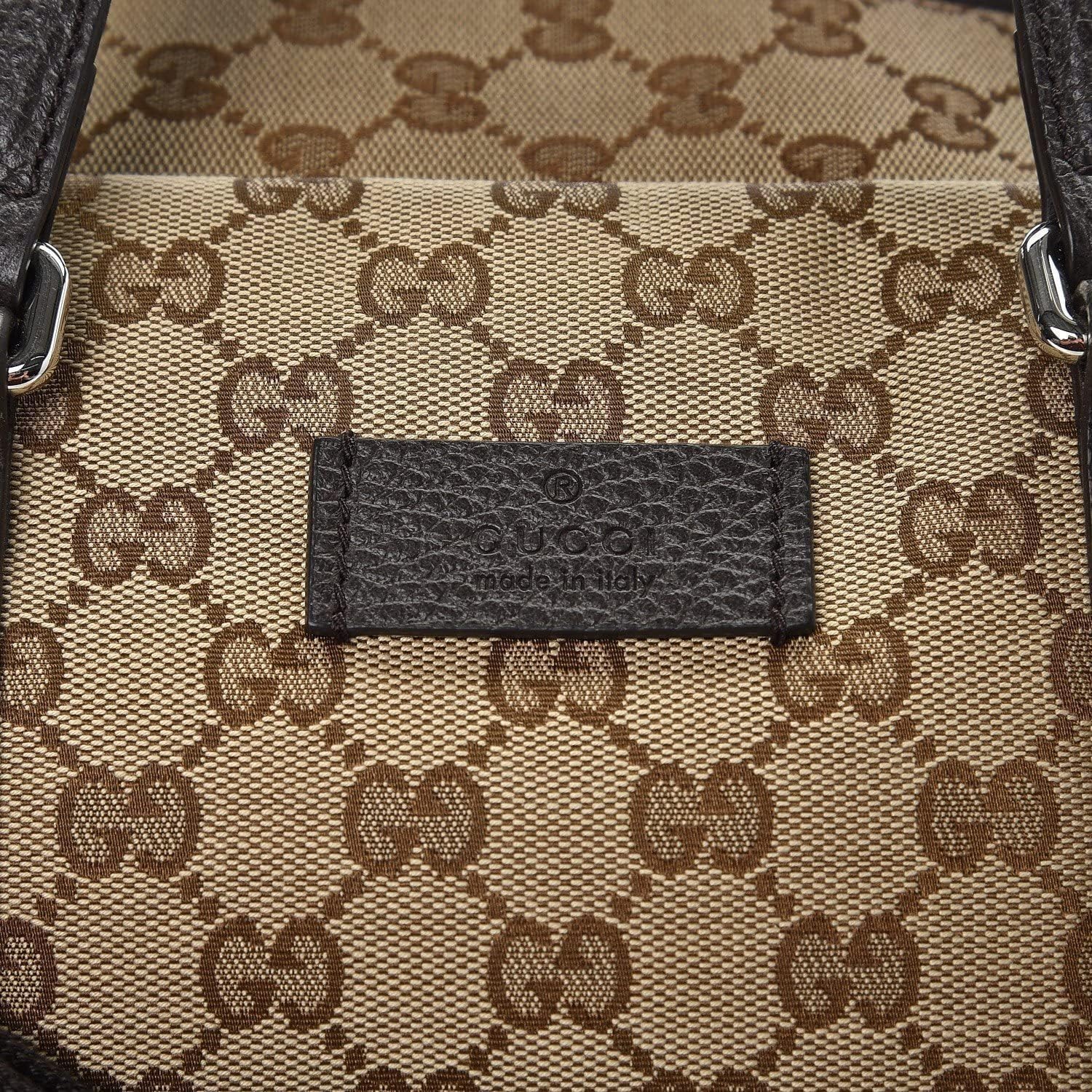 Gucci Duffle Brown Signature Guccissima Large Canvas Leather Travel Luggage NEW