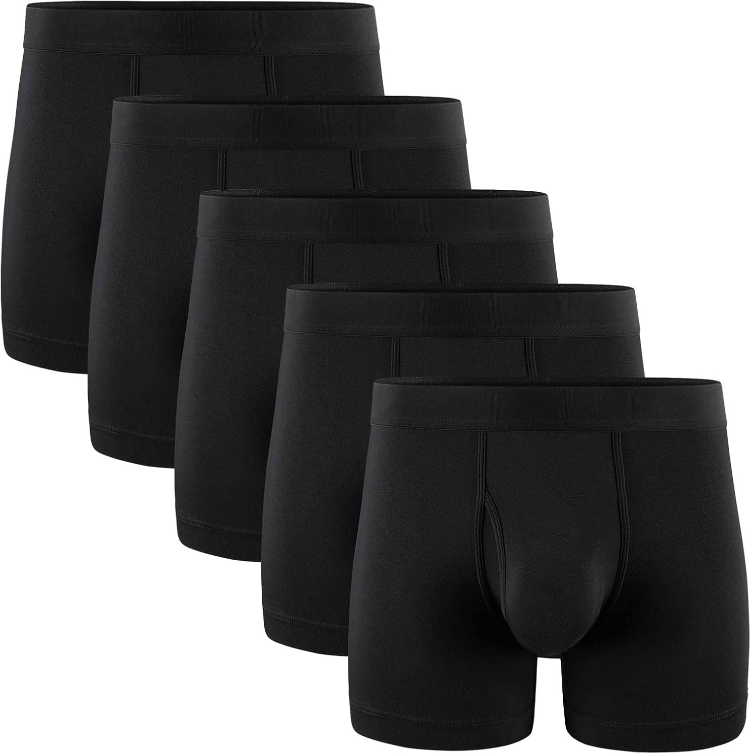 5Mayi Mens Underwear Boxer Briefs Cotton Regular Long Mens Boxer Briefs Underwear Men Pack S M L XL XXL