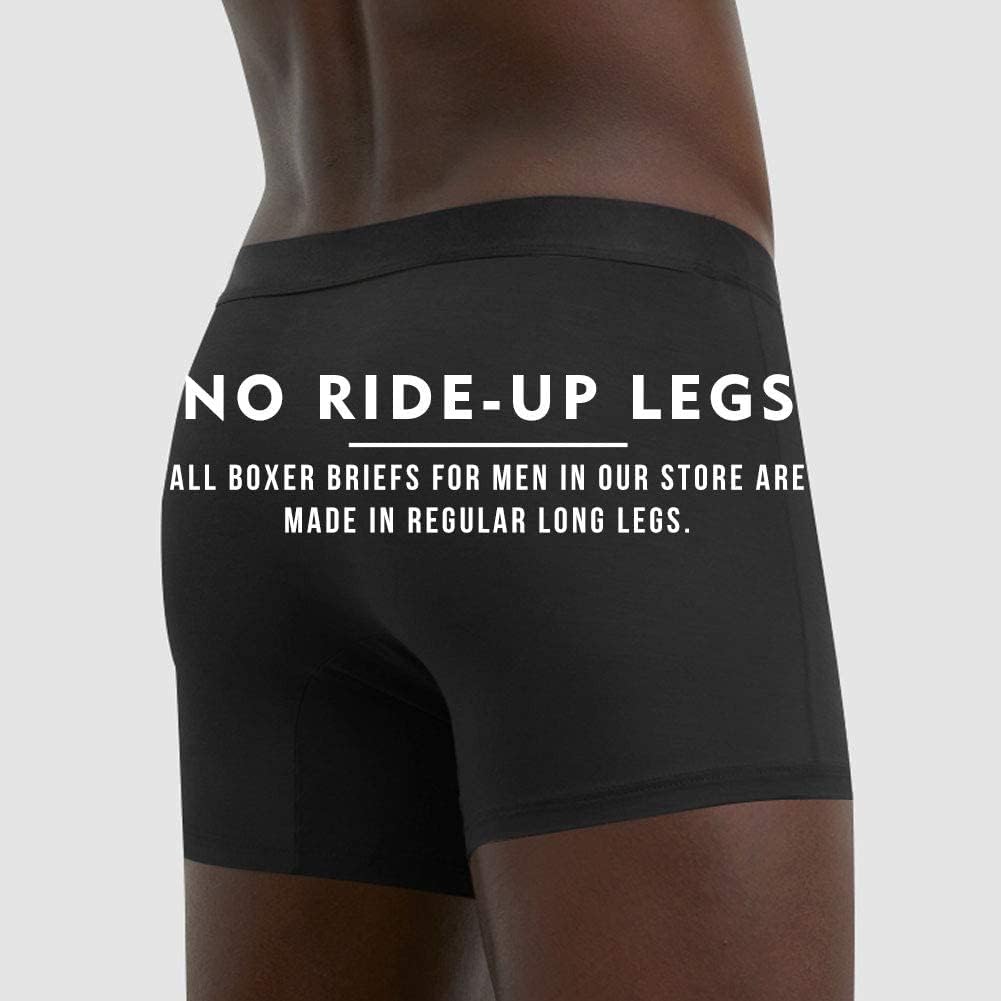 5Mayi Mens Underwear Boxer Briefs Cotton Regular Long Mens Boxer Briefs Underwear Men Pack S M L XL XXL