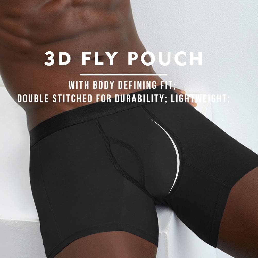 5Mayi Mens Underwear Boxer Briefs Cotton Regular Long Mens Boxer Briefs Underwear Men Pack S M L XL XXL