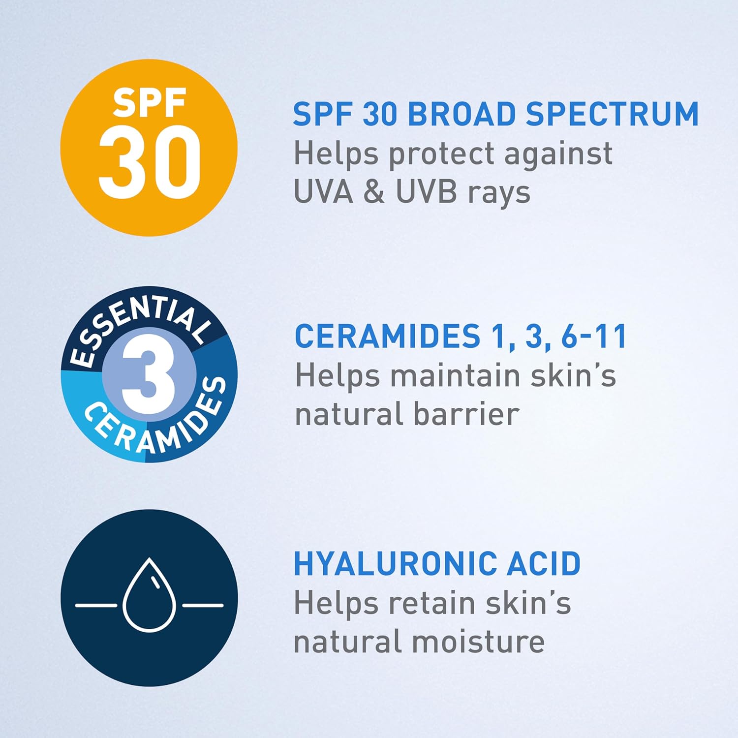 CeraVe Ultra-Light Moisturizing Lotion Dengan SPF 30, Pelembab Wajah Harian dengan SPF, Diformulasikan dengan Ceramide Asam Hialuronat, SPF Spektrum Luas, Bebas Minyak, Hasil Akhir Matte, 1,7 Ons