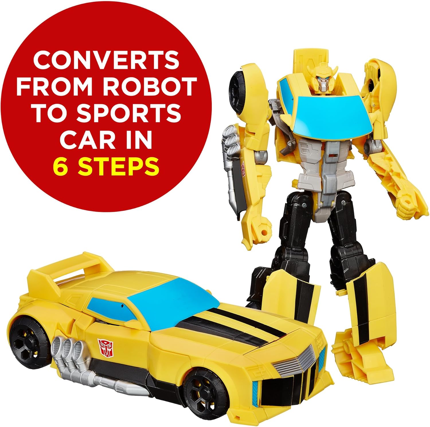 Action Figure Heroic Bumblebee di Transformers Toys - Personaggio intramontabile su larga scala, si trasforma in una macchinina giocattolo gialla, 11 (esclusiva Amazon)
