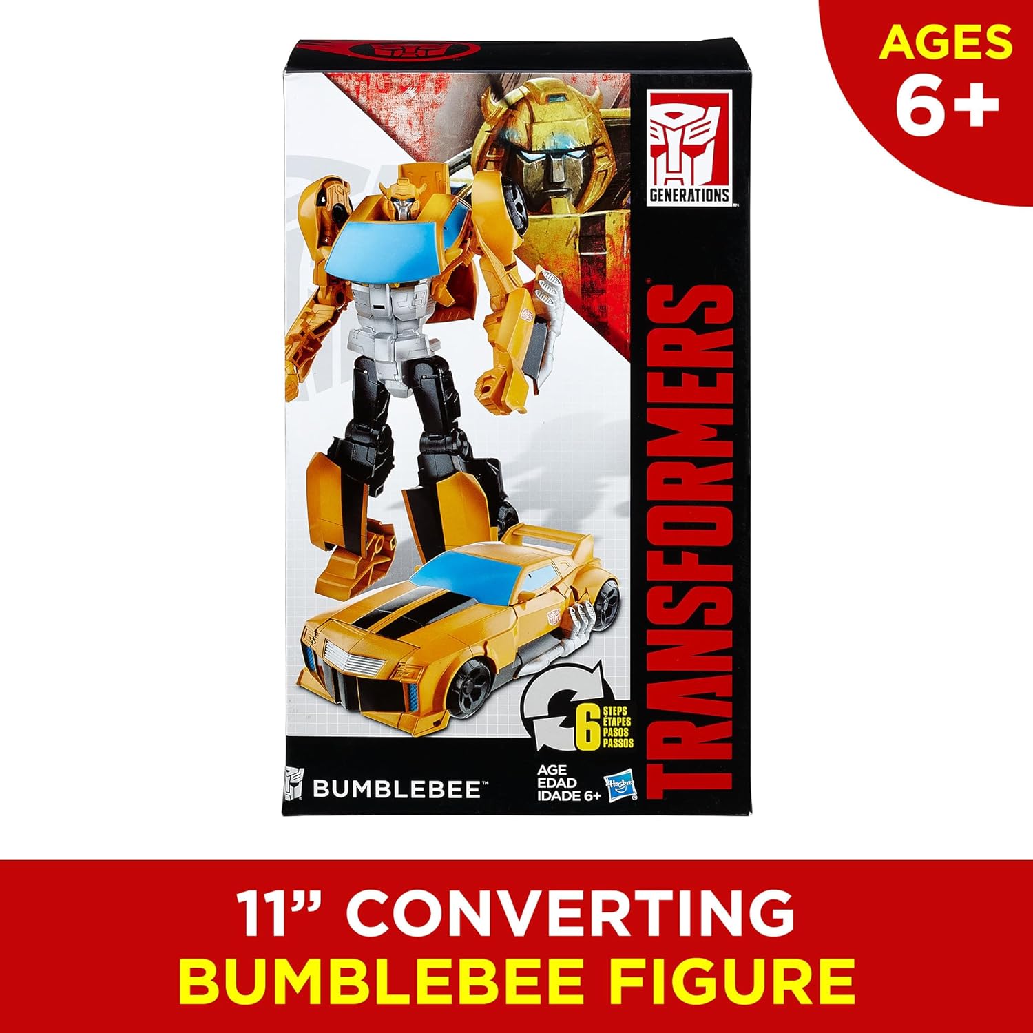 Action Figure Heroic Bumblebee di Transformers Toys - Personaggio intramontabile su larga scala, si trasforma in una macchinina giocattolo gialla, 11 (esclusiva Amazon)