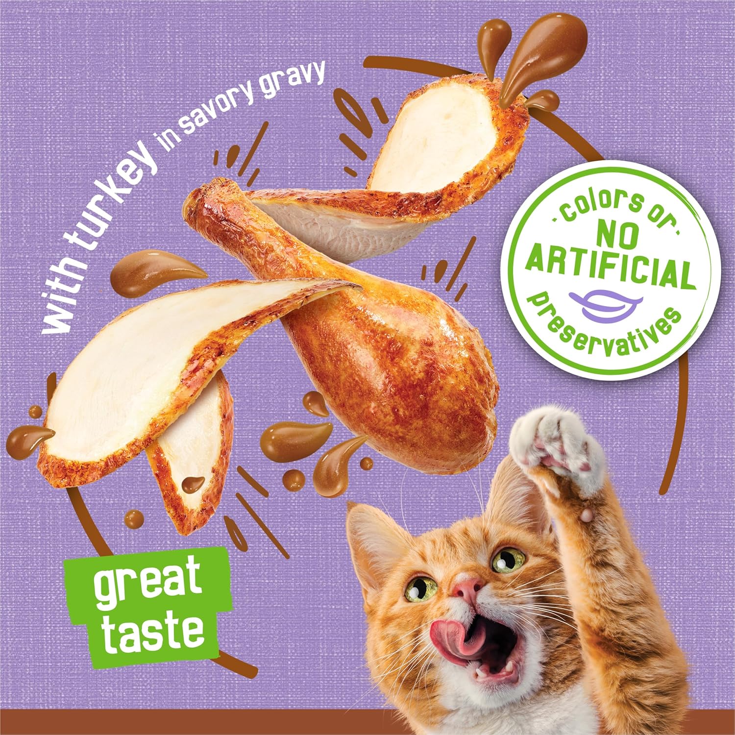 Paté húmedo para gatos Purina Friskies, paté con salsa extra con pavo en salsa salada (paquete de 24) latas de 5.5 oz