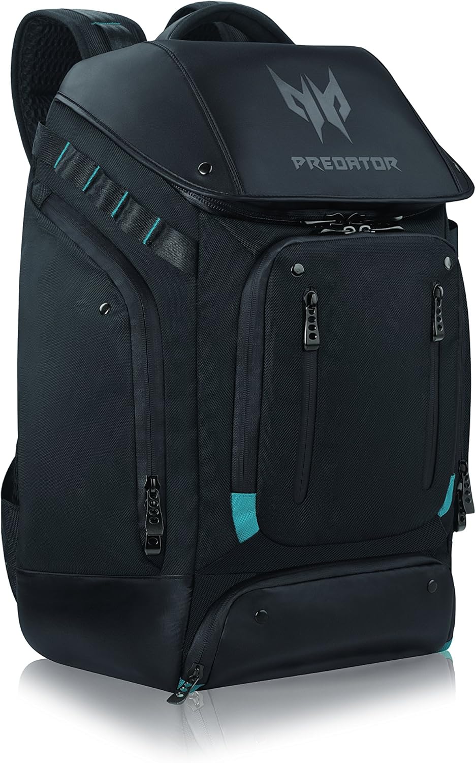 Acer PBG591 Predator Utility Gaming Backpack, Water Resistant and Tear Proof Travel Backpack Fits and Protects Up to 17.3 Predator Gaming Laptop, Black with Teal Accents · v2