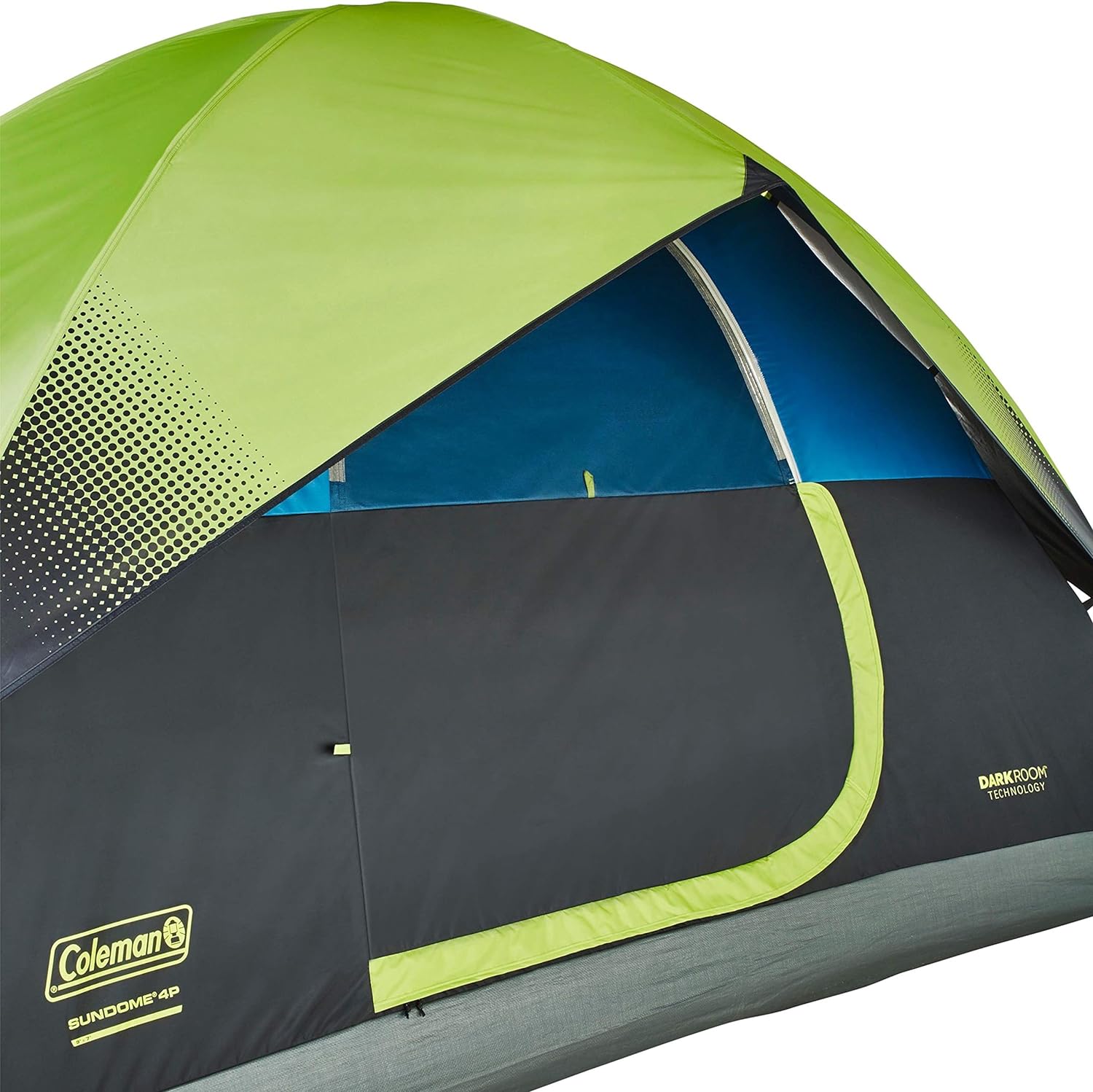 Coleman Sundome-kampeertent met donkere kamer, tent voor 4/6 personen, blokkeert 90% van het zonlicht en houdt de binnenkant koel, lichte tent voor op de camping, inclusief regenvlieg, draagtas en eenvoudige installatie