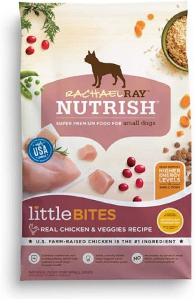 Nourriture sèche Nutrish Rachael Ray Little Bites pour chiens, recette de poulet et de légumes pour les petites races, 6 livres