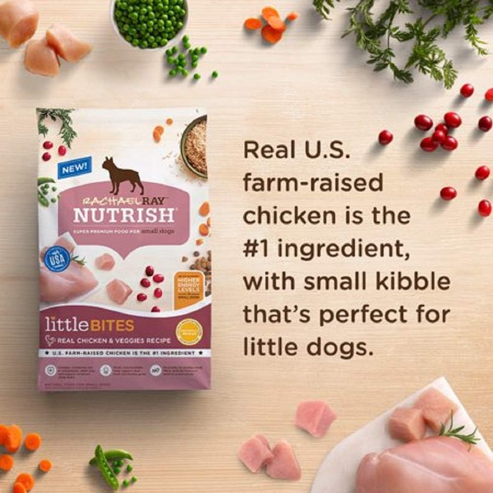 Nourriture sèche Nutrish Rachael Ray Little Bites pour chiens, recette de poulet et de légumes pour les petites races, 6 livres