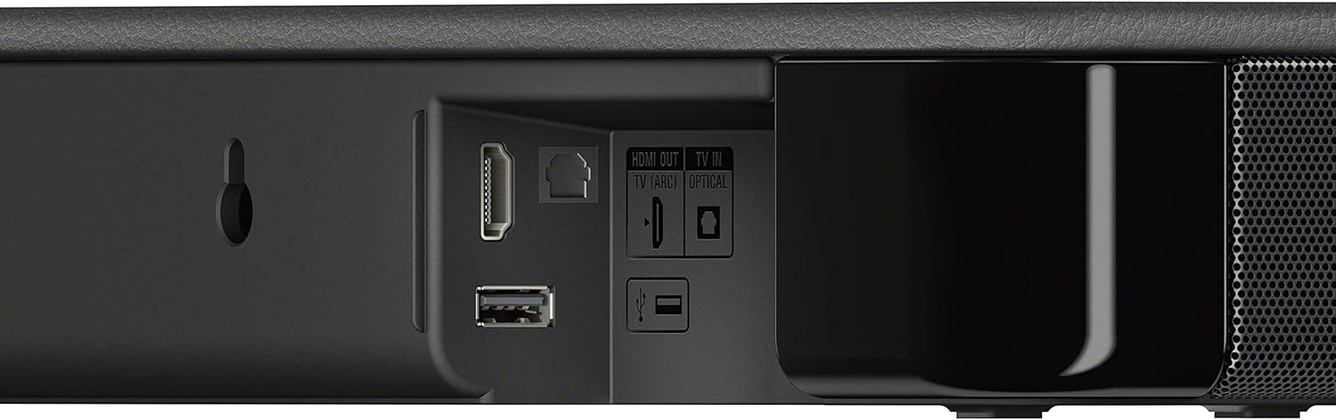 Sony S100F ซาวด์บาร์ 2.0ch พร้อมลำโพง Bass Reflex ทวีตเตอร์ในตัวและบลูทูธ (HTS100F) ตั้งค่าได้ง่าย กะทัดรัด ใช้งานที่บ้านและที่ทำงานด้วยเสียงที่ชัดเจน สีดำ