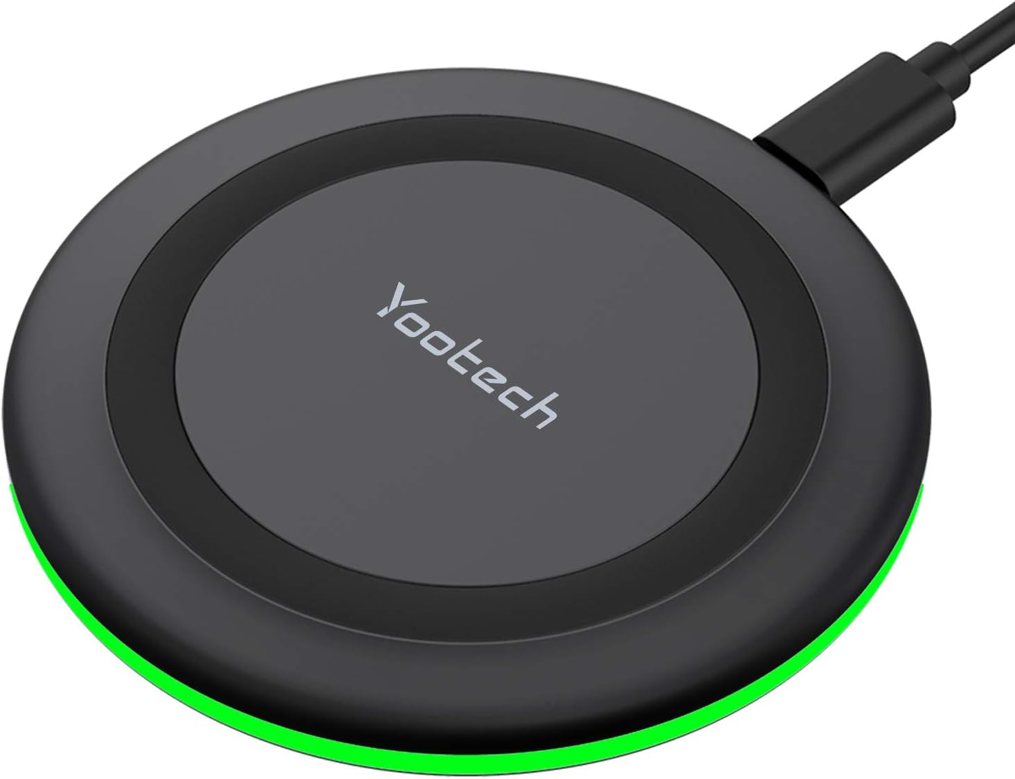 Chargeur sans fil Yootech, chargeur rapide sans fil 10 W maximum, compatible avec iPhone 16/16 Plus/16 Pro Max/15/14/13/SE 2022/12/11/X/8, Samsung Galaxy S22/S21/S20, pour AirPods Pro 2 (pas d'adaptateur secteur)