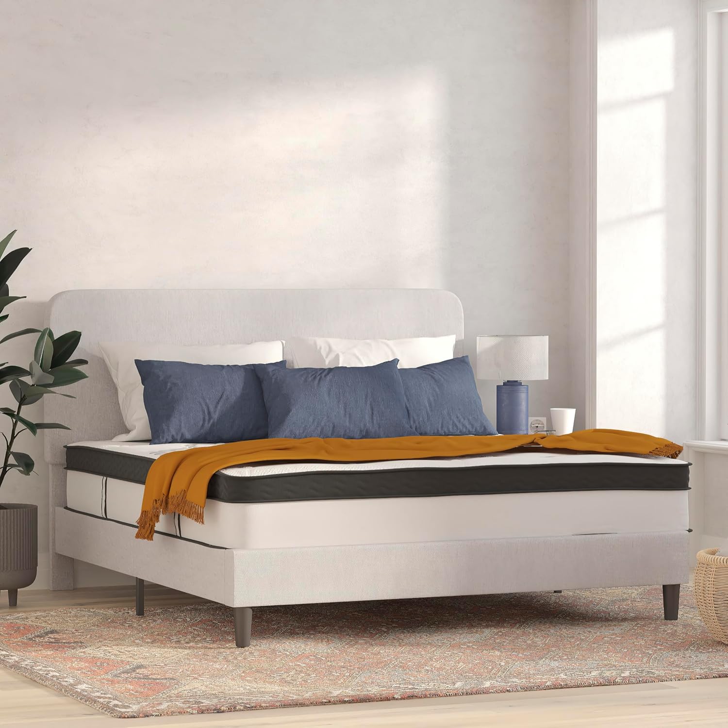 Flash Furniture Capri Comfortable Sleep 12 Hybrid Pocket Spring and Foam Mattress in a Box, Foam Pocket Spring Hybrid Mattress for Pressure Relief, King · v2