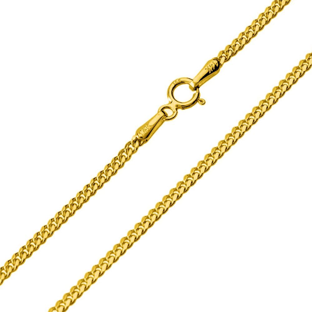 Solid 14K Yellow Gold Miami Cuban Link Chain Curb Necklace 1.8mm · v2