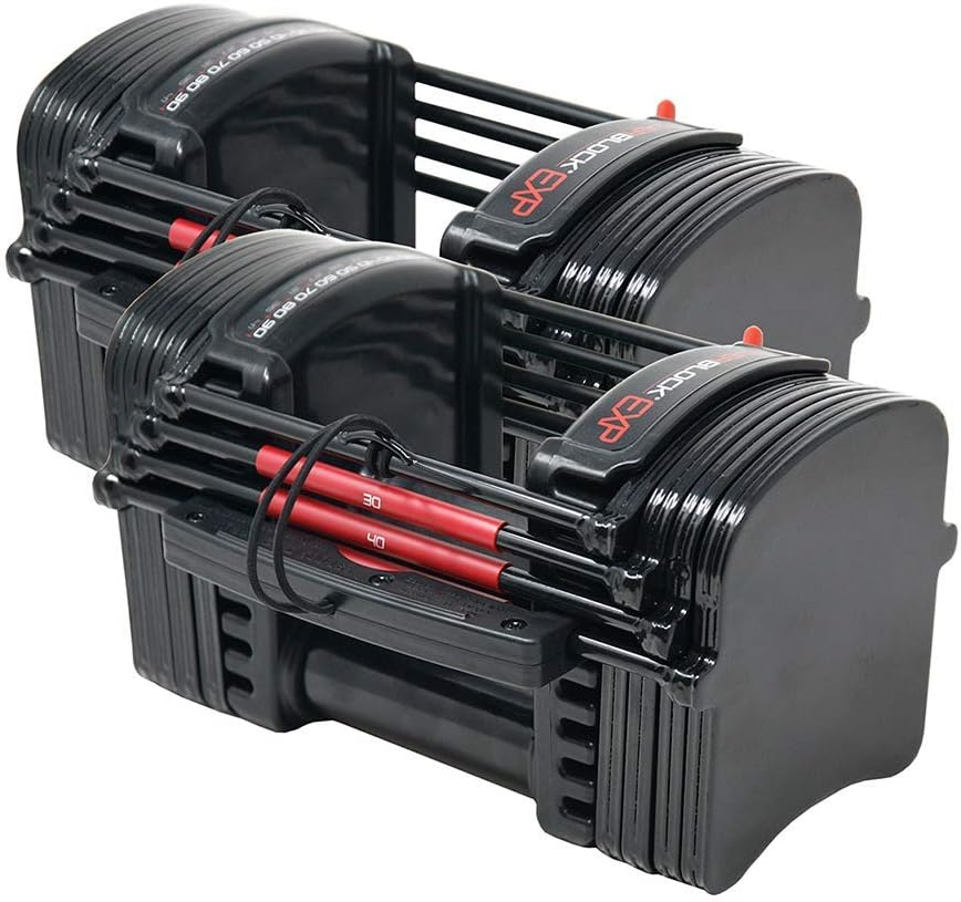 PowerBlock EXP Adjustable Dumbbells, Sold in Pairs, Stage 1, 5-50 Lb. Dumbbells, Durable Steel Build, Innovative Workout Equipment, All-in-One Dumbbells, Expandable with Expansion Kits · v4