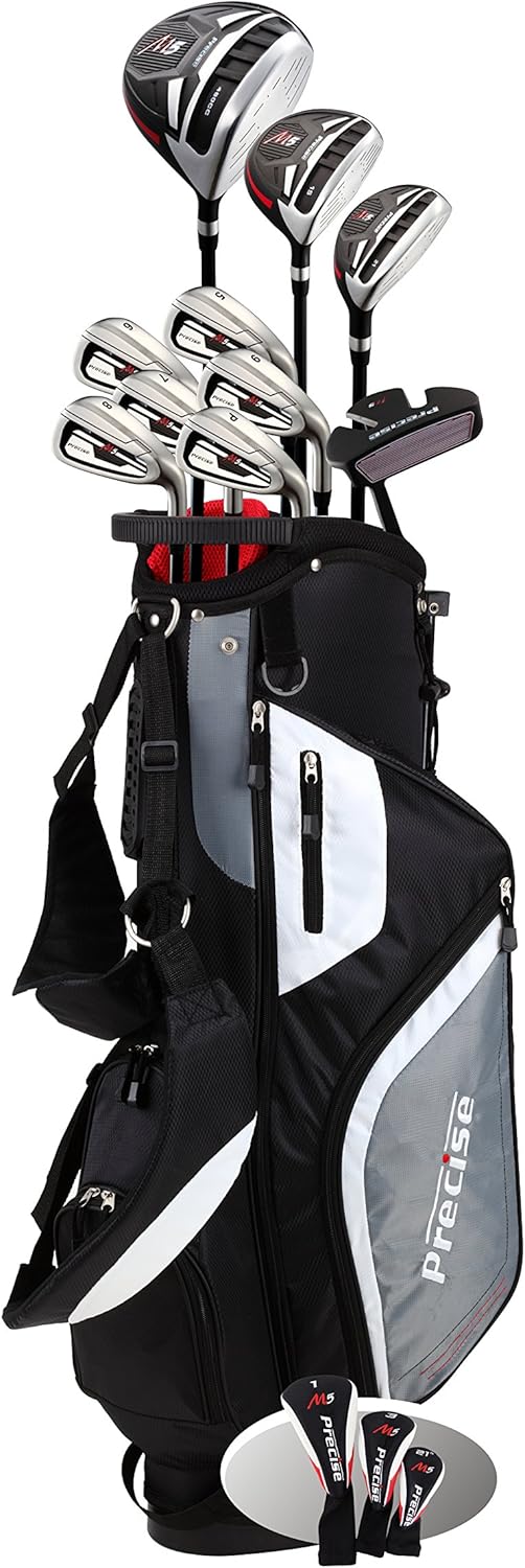 14 Piece Mens All Graphite Senior Complete Golf Clubs Package Set Titanium Driver, Fairway, Hybrid, S.S. 5-PW Irons, Putter, Stand Bag - A Flex SHAFTS · v2