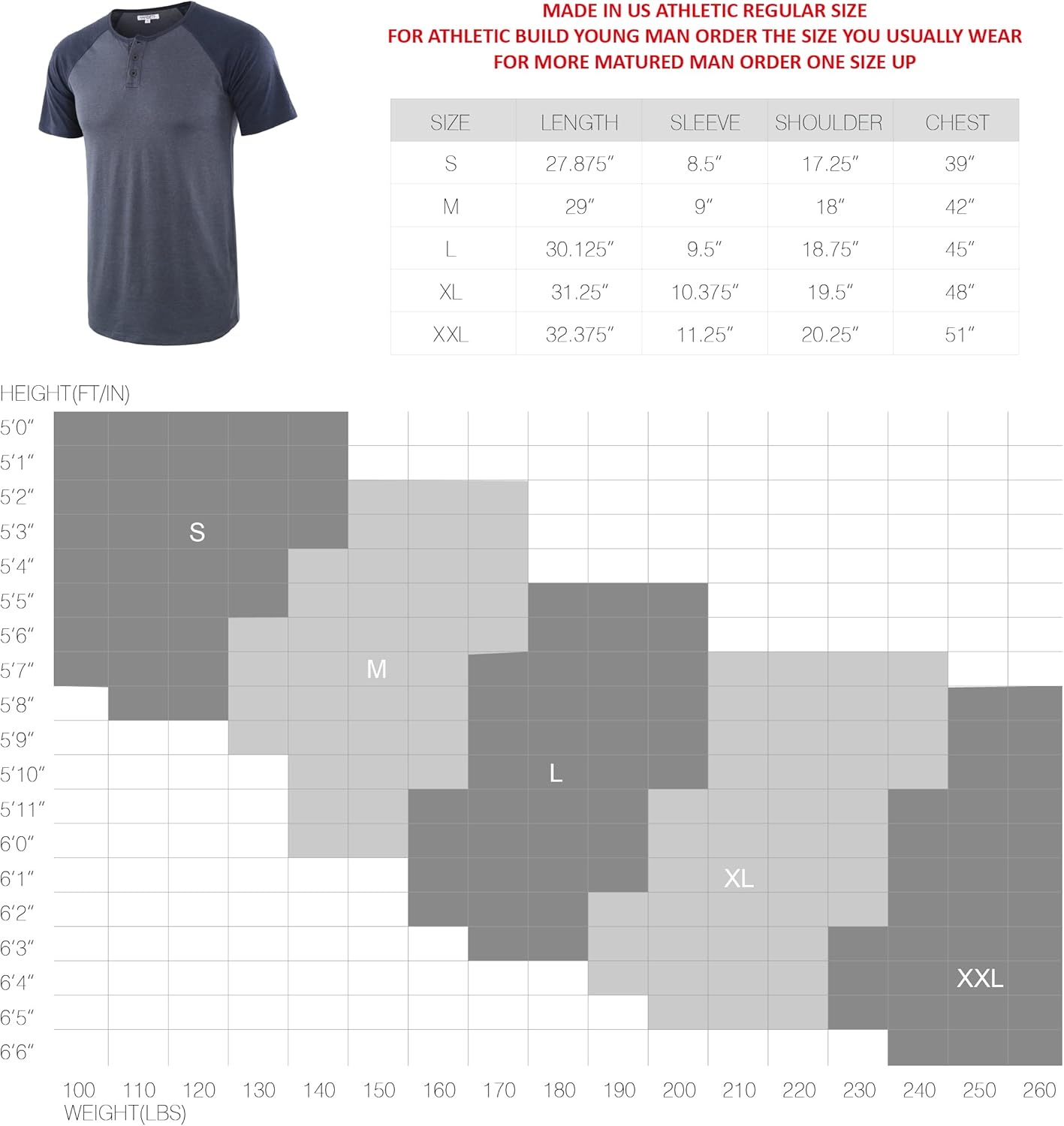 HARBETH Mens Casual Short/Long Sleeve Henley Shirt Raglan Fit Active Sports Baseball T-Shirts Tee