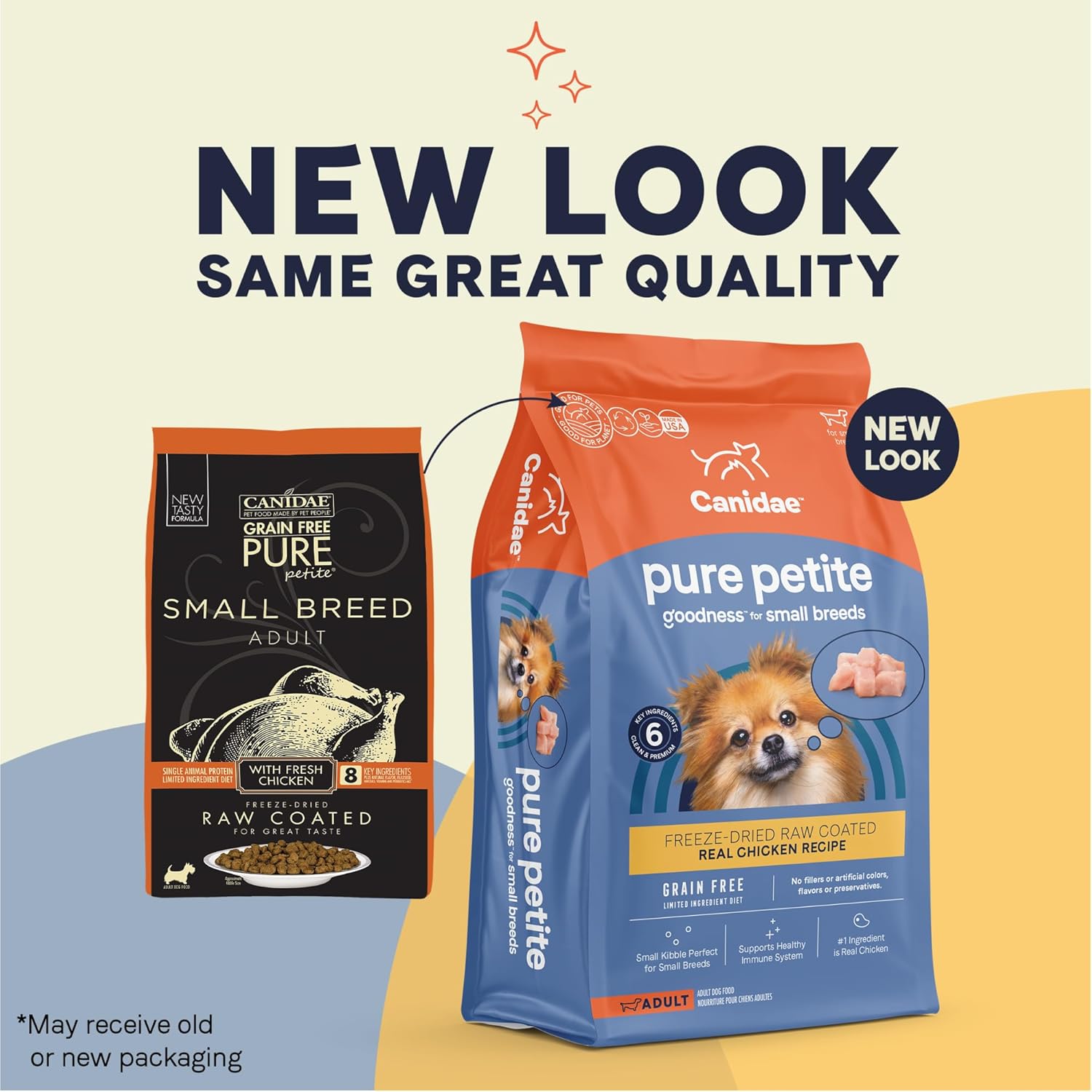 Receta CANIDAE PURE Petite, liofilizada, sin cubrir, con pollo auténtico seco para perros, 10 libras.