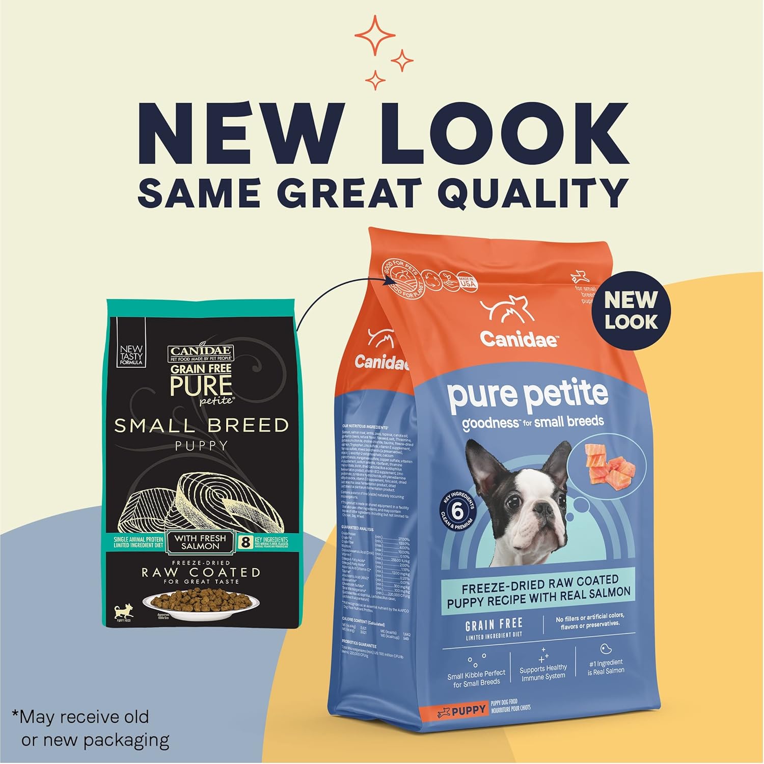 Nourriture lyophilisée et enrobée crue Canidae Pure Petite Premium pour chiots de petite race, recette de vrai saumon, 10 livres, sans céréales