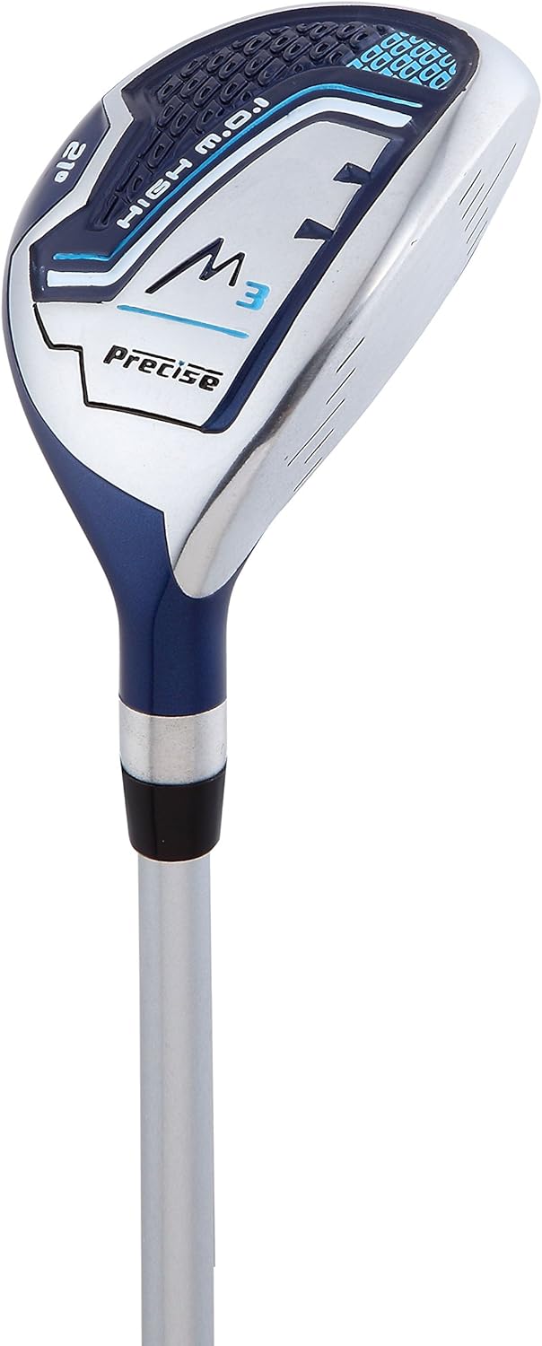 Precise M3 Petite Womens Right Handed Golf Club Set includes 12* Driver, 3 Wood, 21* Hybrid, 7-9 Cavity Back Irons, Pitching Wedge, Putter, Deluxe Stand Bag  3 Headcovers, Stylish Lite Blue · v3