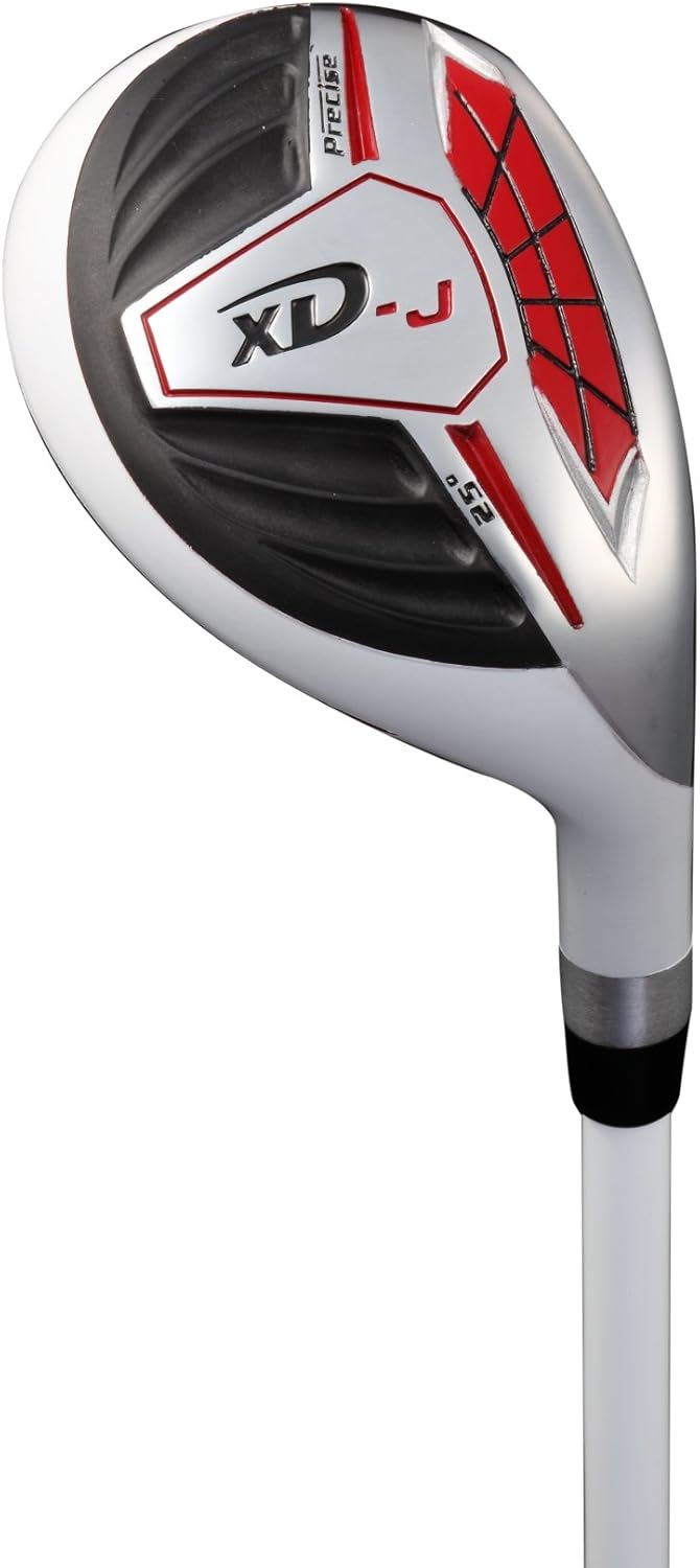Straordinario set di mazze da golf per ragazzi con mano destra per bambini dai 6 agli 8 anni (altezza da 38 a 4'4 pollici), il set include: Driver (15"), Hybrid Wood (25*), 7, 9 Iron, Putter, borsa con supporto bonus 2 copricapi