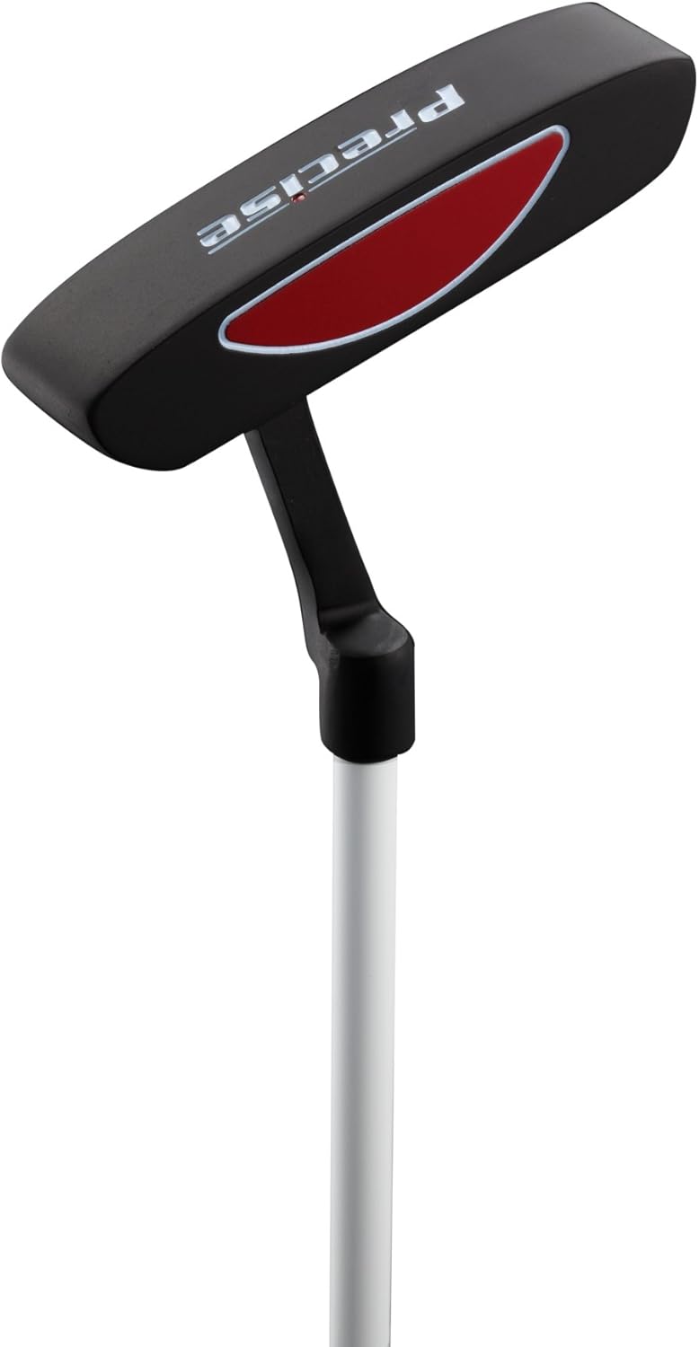 Straordinario set di mazze da golf per ragazzi con mano destra per bambini dai 6 agli 8 anni (altezza da 38 a 4'4 pollici), il set include: Driver (15"), Hybrid Wood (25*), 7, 9 Iron, Putter, borsa con supporto bonus 2 copricapi