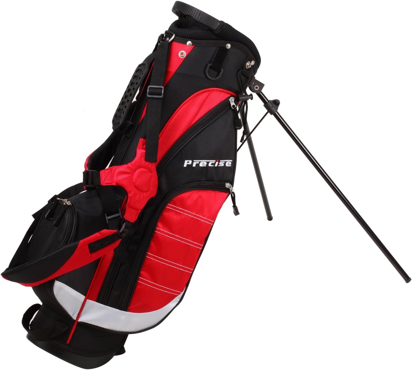 Straordinario set di mazze da golf per ragazzi con mano destra per bambini dai 6 agli 8 anni (altezza da 38 a 4'4 pollici), il set include: Driver (15"), Hybrid Wood (25*), 7, 9 Iron, Putter, borsa con supporto bonus 2 copricapi
