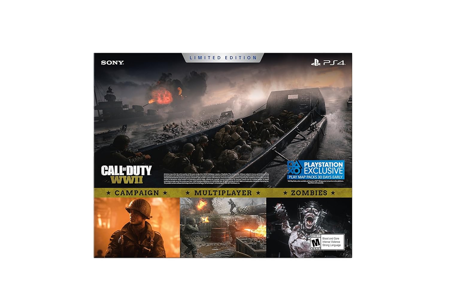 PlayStation 4 Slim 1TB Limited Edition Console - Call of Duty WWII Bundle [Discontinued] (Renewed)