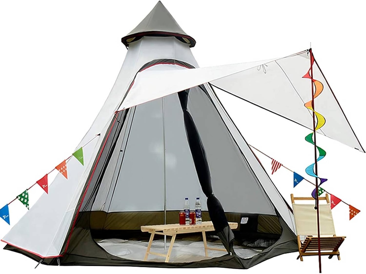 12x10'x8'Dome Camping Tent 5-6 Person 4 Season Double Layers Waterproof Anti-UV Windproof Tents Family Outdoor Camping Tent · v15