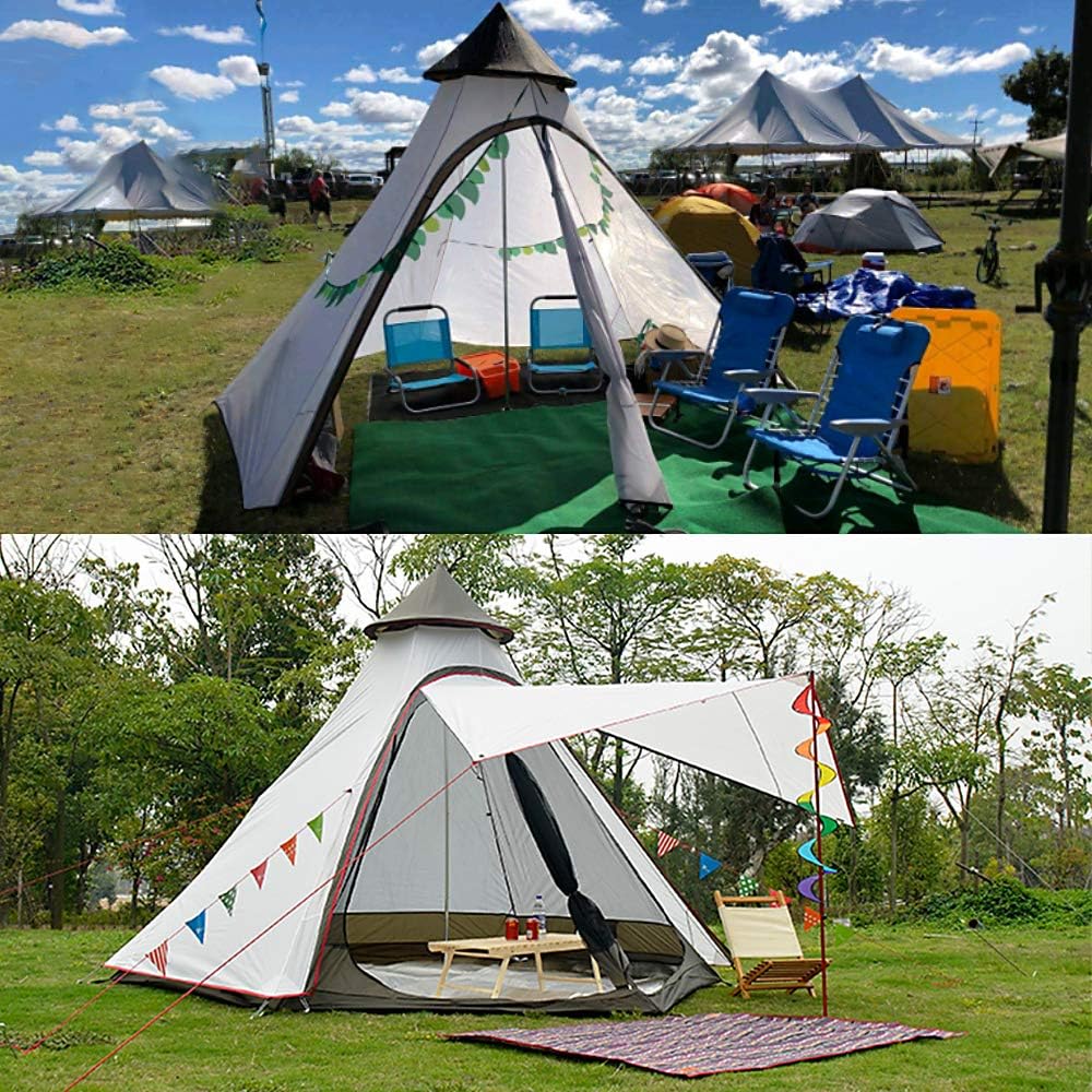 12x10'x8'Dome Camping Tent 5-6 Person 4 Season Double Layers Waterproof Anti-UV Windproof Tents Family Outdoor Camping Tent · v15
