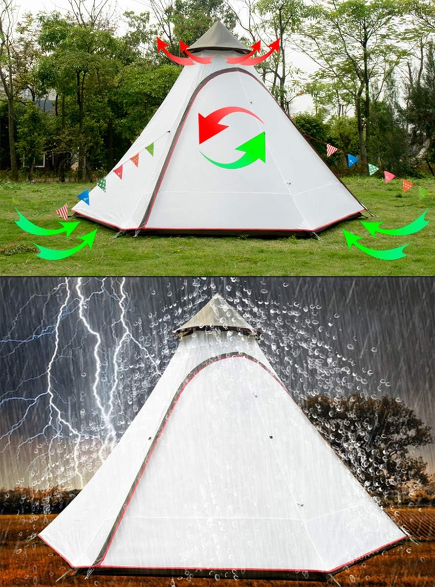 12x10'x8'Dome Camping Tent 5-6 Person 4 Season Double Layers Waterproof Anti-UV Windproof Tents Family Outdoor Camping Tent · v15