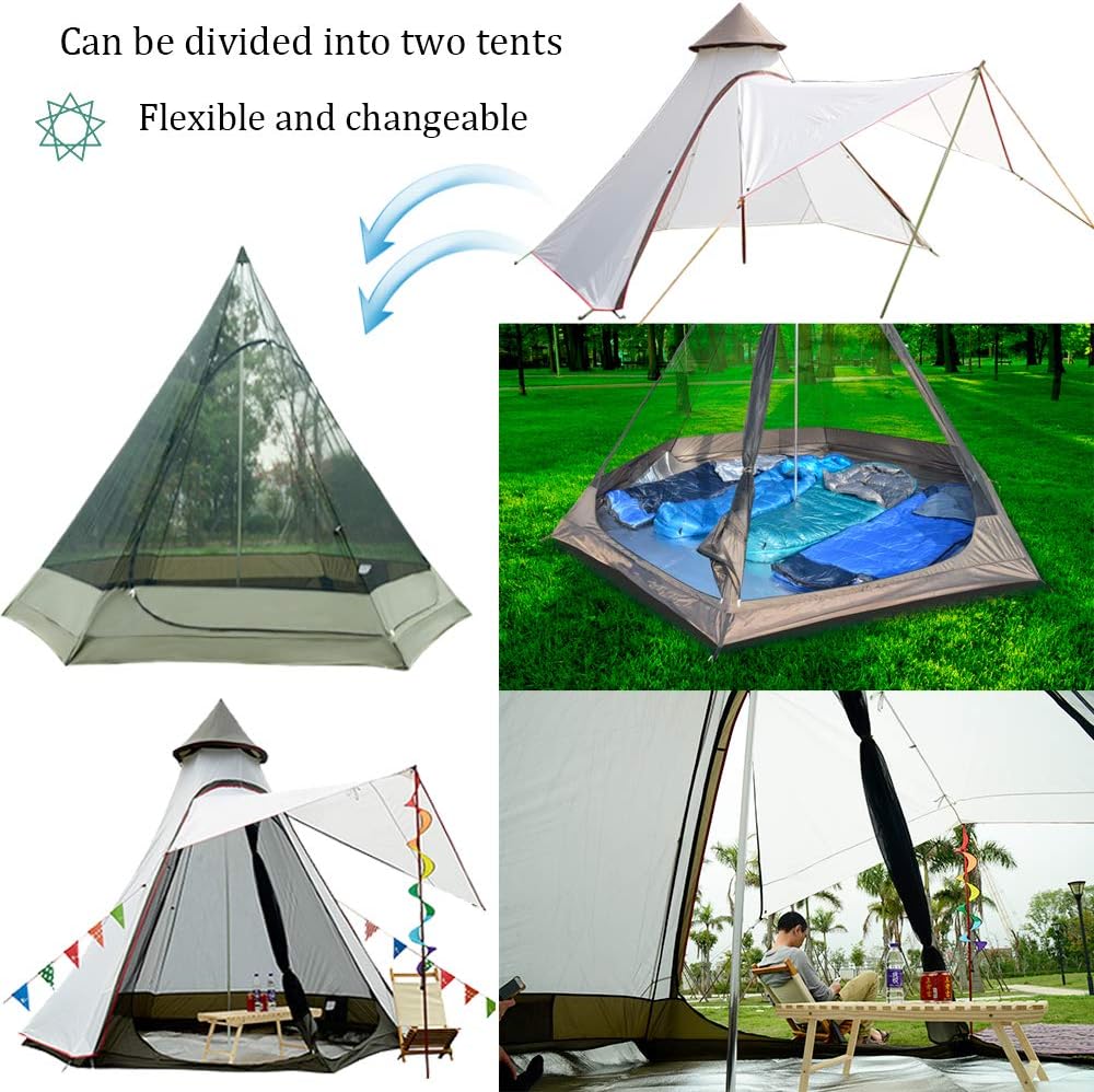 12x10'x8'Dome Camping Tent 5-6 Person 4 Season Double Layers Waterproof Anti-UV Windproof Tents Family Outdoor Camping Tent · v15