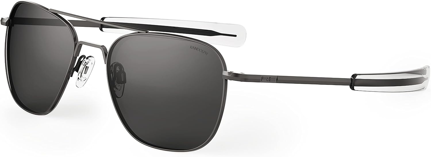 Randolph USA |Kacamata Penerbang Klasik Gunmetal untuk Pria atau Wanita 100% UV