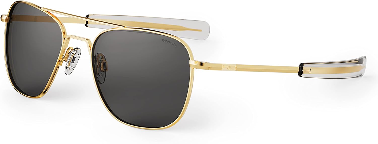 Randolph USA | Gold Classic Aviator Sunglasses for Men or Women 100% UV · v7