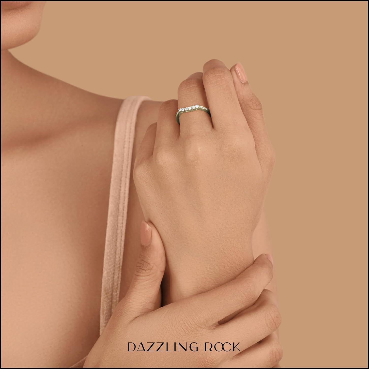 แหวนทองคำแท้ 18K คอลเลกชั่น Dazzlingrock 0.2tw ประดับเพชรกลมสำหรับผู้หญิง สำหรับงานแต่งงาน 1/