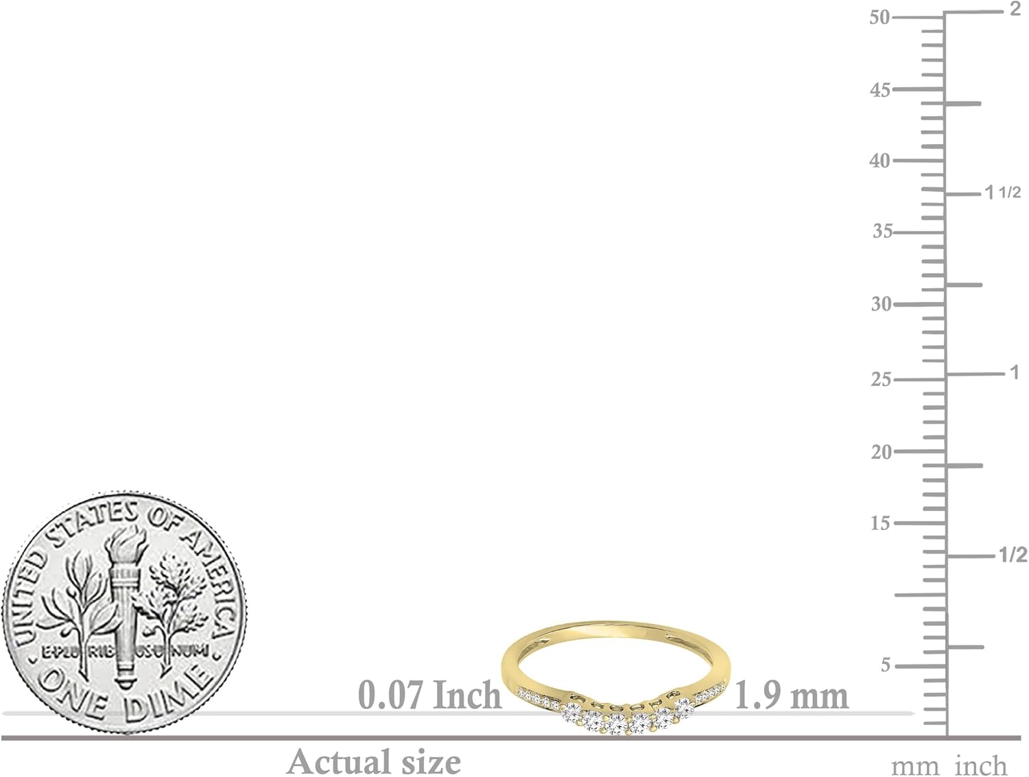 แหวนทองคำแท้ 18K คอลเลกชั่น Dazzlingrock 0.2tw ประดับเพชรกลมสำหรับผู้หญิง สำหรับงานแต่งงาน 1/